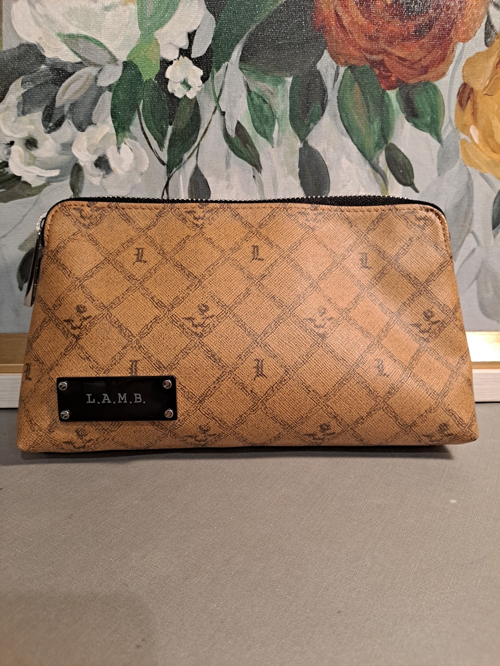 LAMB. Love Angel Music Baby Gwen Stefani Vintage Y2k Tan Monogram Travel Pouch